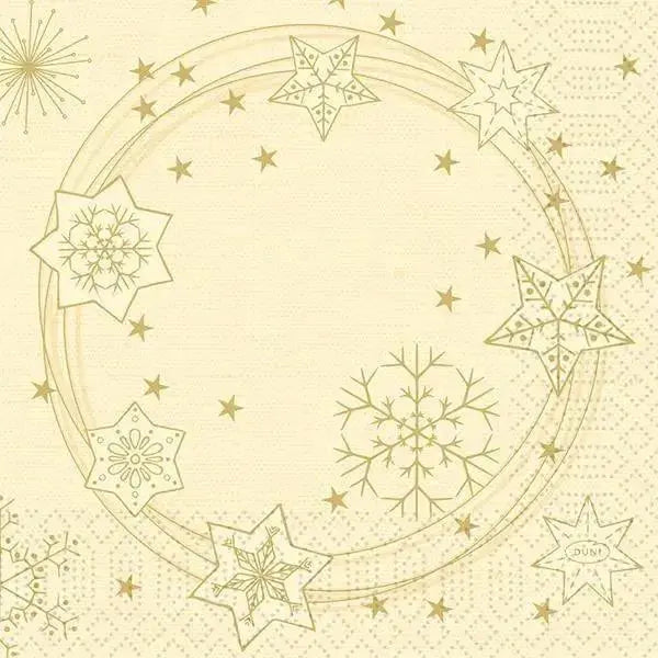 Duni Star Shine Cream Napkin 3ply 33cm  Adomoo