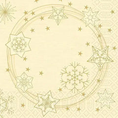 Duni Star Shine Cream Napkin 3ply 33cm  Adomoo