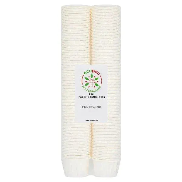 Ecopac 200 Paper Souffle Pots  Adomoo