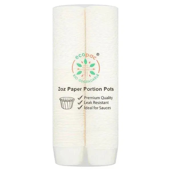 Ecopac 2oz Paper Portion Pots  Adomoo