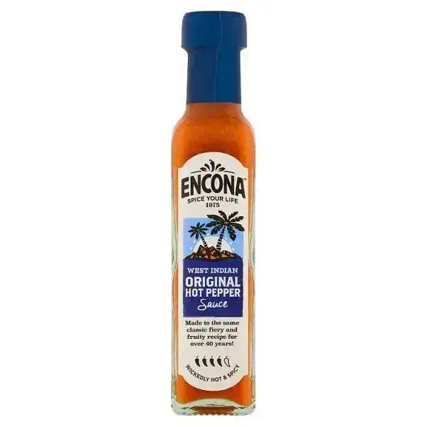 Encona West Indian Original Hot Pepper Sauce 142ml (Case of 6)  Adomoo