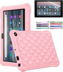 Epicgadget Pink Case for 7" Kindle Fire HD Tablet, with screen protector & stylus, New Adomoo