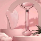 Face And Neck Massager Resin Roller Beauty Scraping Double-ended Massage Stick To Unblock And Relax Non-rose Crystal Jade Adomoo