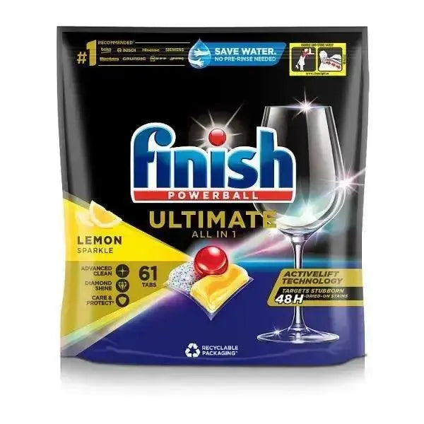 Finish Ultimate All in One Dishwasher Tablets 61 Lemon  Adomoo