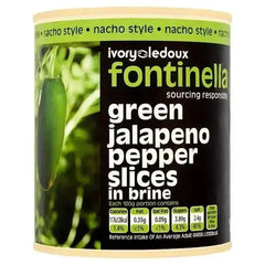 Fontinella Green Jalapeno Pepper Slices in Brine 800g (Drained Weight 450g)  Adomoo