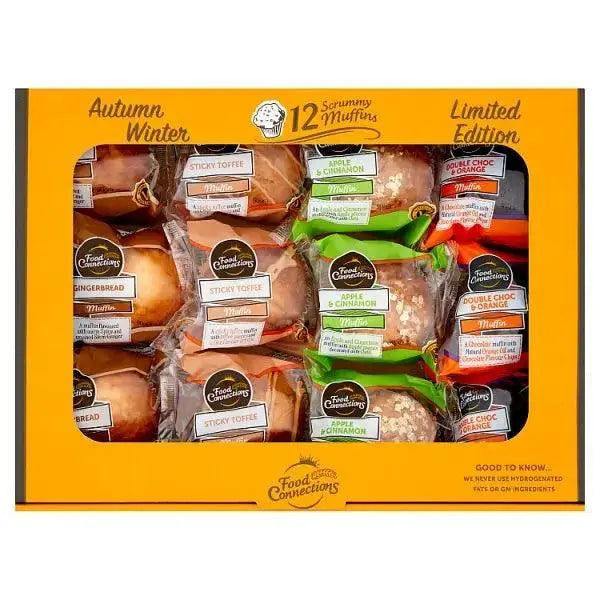Food Connections Limited Edition Autumn Winter 12 Scrummy Muffins (Case of 12)  Adomoo