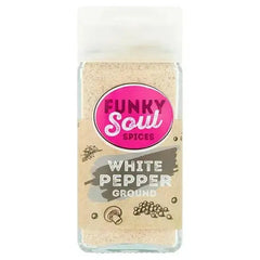 FUNKY Soul SPICES White Pepper Ground 43g (Case of 6)  Adomoo