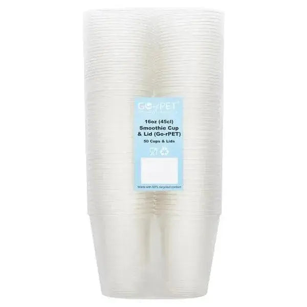 Go-rPET 500 Clear Smoothie Cup & Lid (Case of 10)  Adomoo