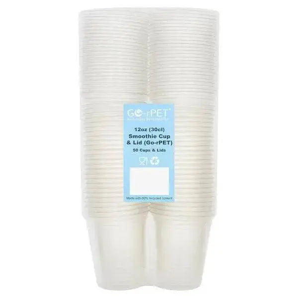 Go-rPET 500 Smoothie Cup & Lid Clear 30cl (Case of 10)  Adomoo