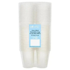 Go-rPET 500 Smoothie Cup & Lid Clear 30cl (Case of 10)  Adomoo