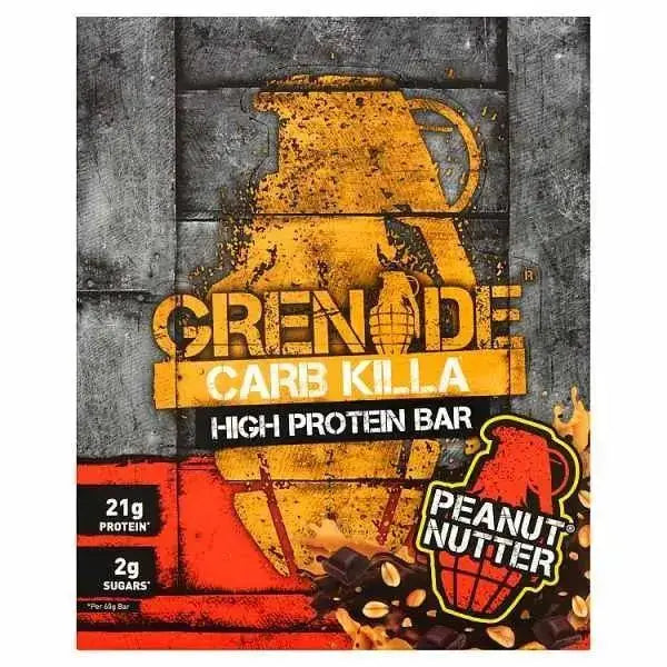 Grenade Carb Killa High Protein Bar Peanut Nutter 12 x 60g (Case of 12)  Adomoo