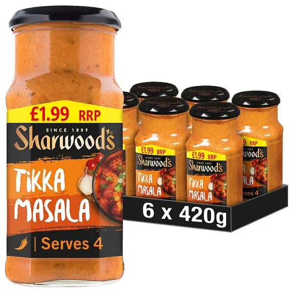 Sharwood's Tikka Masala Cooking Sauce 420g (Case of 6)  Adomoo