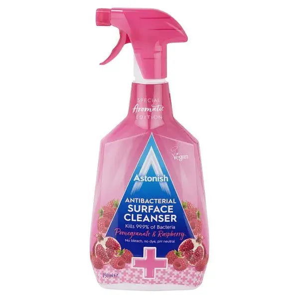 Astonish Antibacterial Surface Cleanser Pomegranate & Raspberry 750ml (Case of 6)  Adomoo