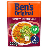 Bens Original Spicy Mexican Microwave Rice 220g (Case of 6) Adomoo