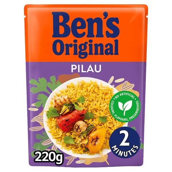 Bens Original Pilau Microwave Rice 220g (Case of 6)  Adomoo