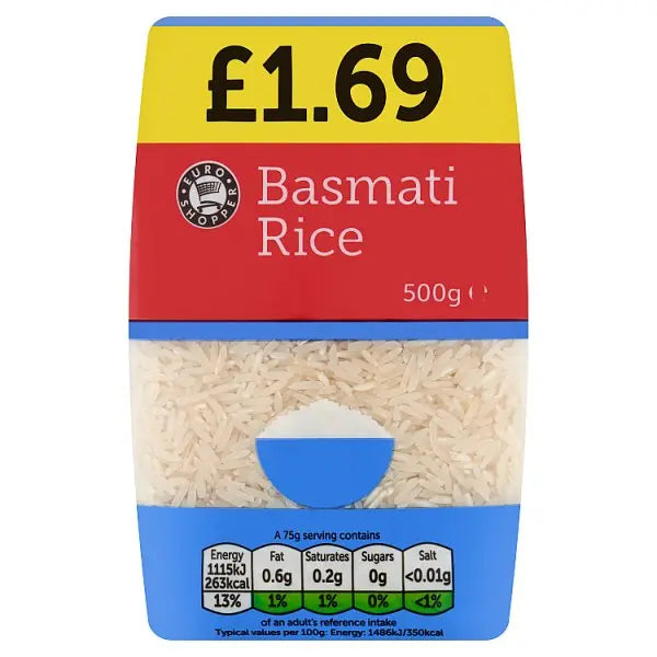Euro Shopper Basmati Rice 500g (Case of 12)  Adomoo