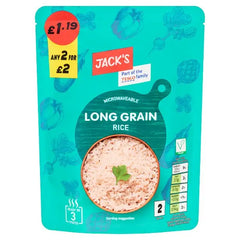 Jack's Microwaveable Long Grain Rice 250g (Case of 6)  Adomoo