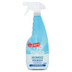 Jack's Shine Multisurface Cleaning Spray with Bleach 750ml (Case of 6) Adomoo