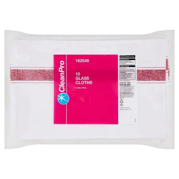 CleanPro 10 Glass Cloths  Adomoo