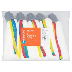 CleanPro 5 Big White Mops  Adomoo