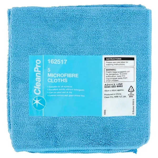 CleanPro 5 Microfibre Cloths  Adomoo