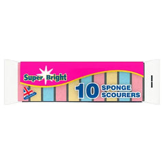 Super Bright 10 Sponge Scourers (Case of 40)  Adomoo