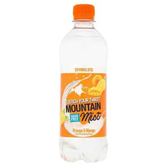 Mountain Mist Orange & Mango Flavoured Sparkling Spring Water 500ml (Case of 12)  Adomoo