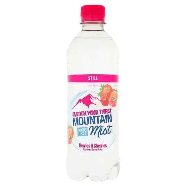 Mountain Mist Berries & Cherries Flavoured Still Spring Water 500ml (Case of 12)  Adomoo