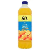 Happy Shopper No Added Sugar Whole Orange Squash 1 Litre (Case of 12)  Adomoo