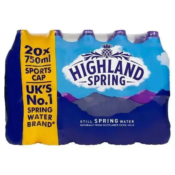 Highland Spring Still Spring Water 750ml (Case of 15)  Adomoo