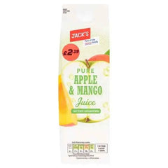 Jack's Pure Apple & Mango Juice not from Concentrate 1 Litre (Case of 6)  Adomoo