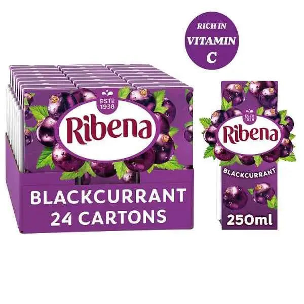 Ribena Blackcurrant Juice Drink Carton 250ml (Case of 24)  Adomoo