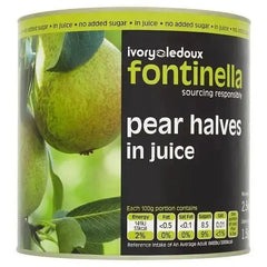 Ivory Ledoux Fontinella Pear Halves in Juice 2.5kg (Drained Weight 1.5kg)  Adomoo