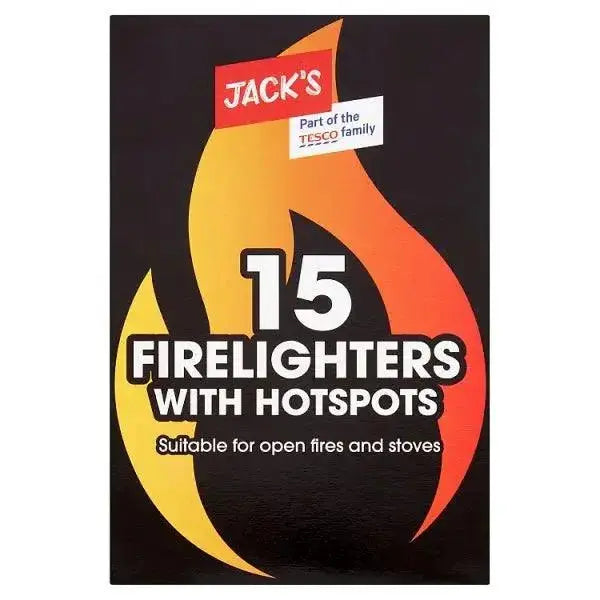 Jack's 15 Firelighters with Hotspots 200g (Case of 24) Adomoo