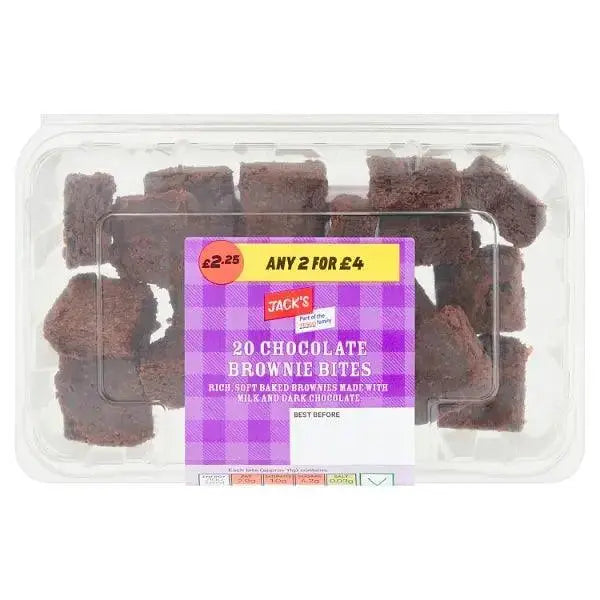 Jack's 20 Chocolate Brownie Bites (Case of 4) Adomoo