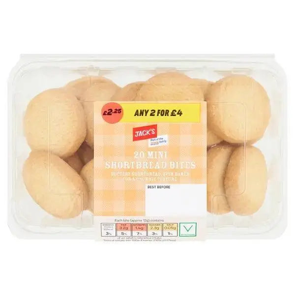 Jack's 20 Mini Shortbread Bites (Case of 4) Adomoo