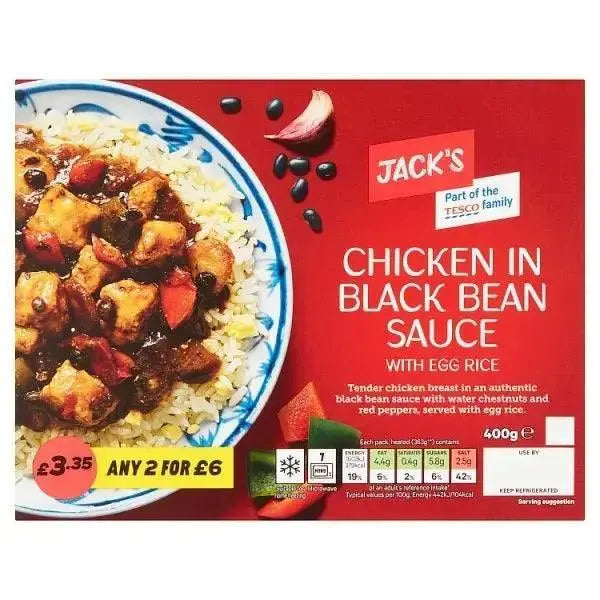 Jack's Chicken in Black Bean Sauce with Egg Rice 400g Adomoo