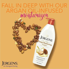 Jergens Deep Restoring Argan Oil Moisturizer, Soothing Body 16.8 oz  Adomoo