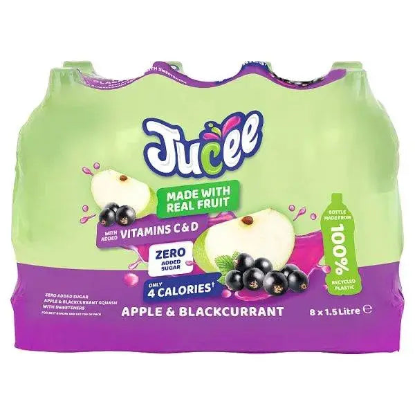 Jucee Apple & Blackcurrant 8 x 1.5 Litre (Case of 8)  Adomoo