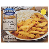 Kershaws Chip Shop Chicken Curry with Rice & Chips 460g  Adomoo