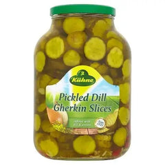 Kuhne Pickled Dill Gherkin Slices 2450g (Drained Weight 1320g) Kühne