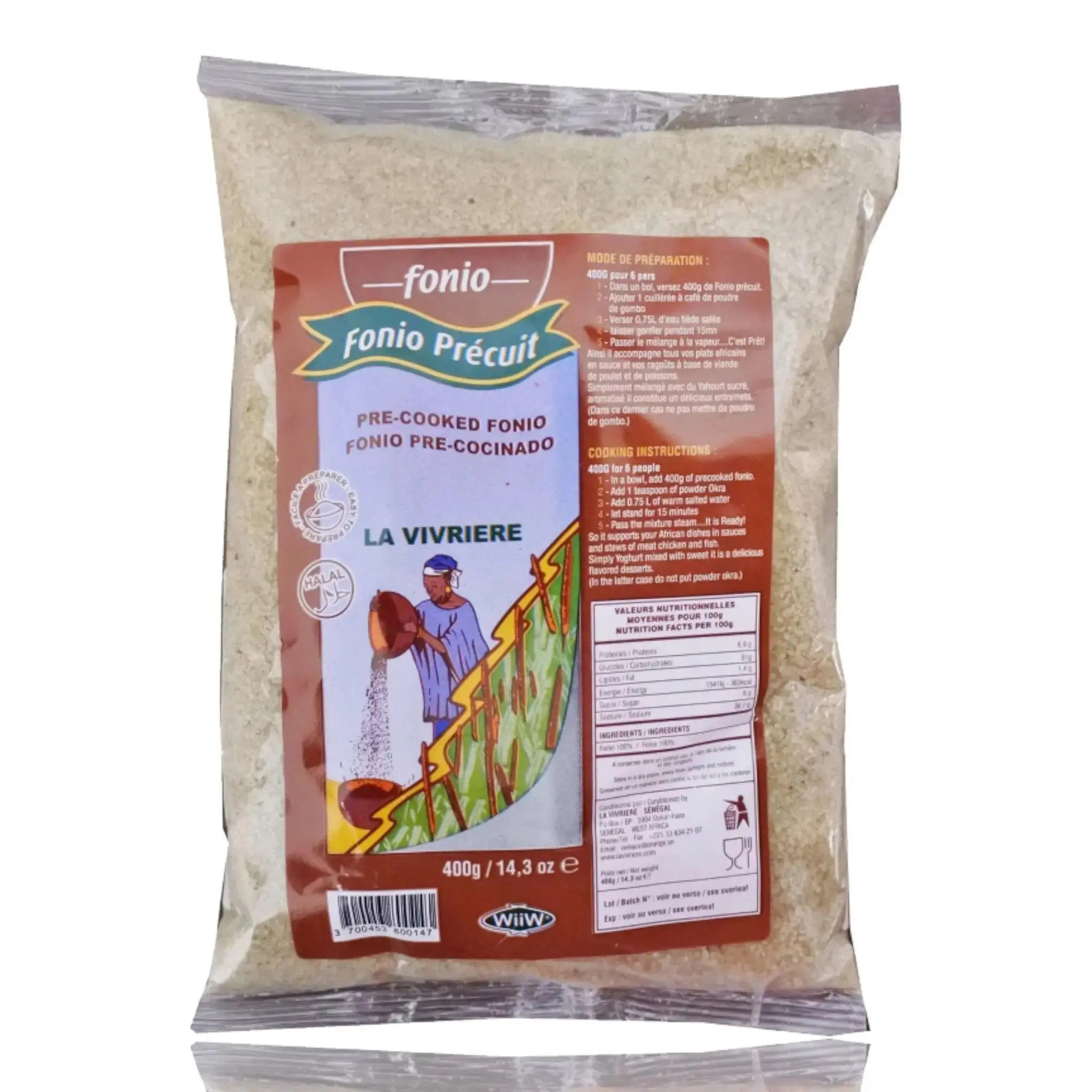 La Vivriere Fonio Precuit Flour Adomoo
