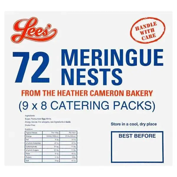 Lees' 72 Meringue Nests Catering Packs (Case of 1)  Adomoo