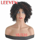 Leeven Afro Kinky Curly Wig 6 inches Synthetic Hair Adomoo
