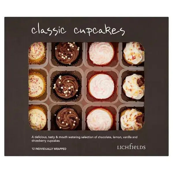 Lichfields 12 Classic Cupcakes (Case of 12)  Adomoo