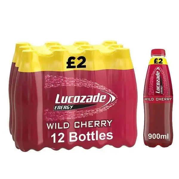 Lucozade Energy Cherry 900ml (Case of 12)  Adomoo