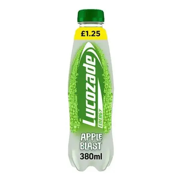Lucozade Energy Drink Apple Blast 380ml PMP £1.25 (Case of 12)  Adomoo
