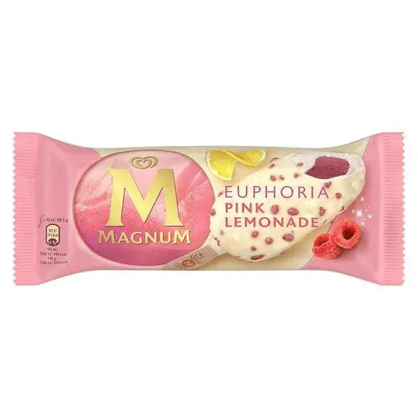 Magnum Ice Cream Stick Euphoria Pink Lemonade 90 ml - Case of 20  Adomoo