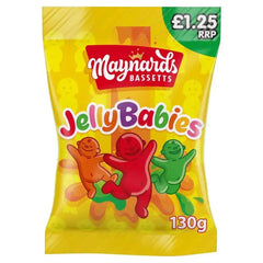 Maynards Bassetts Jelly Babies Sweets Bag 130g (Case of 12)  Adomoo