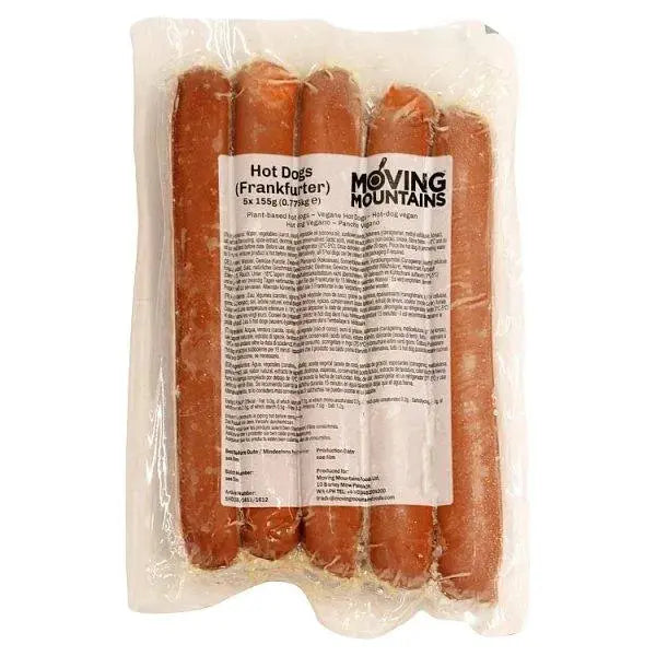 Moving Mountains Hot Dogs 5 x 155g (0.775kg)  Adomoo